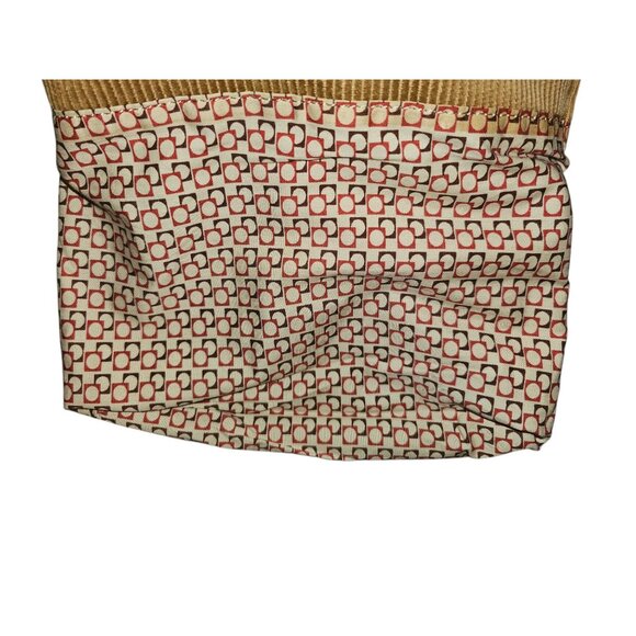 Vintage Y2k Gap Corduroy Hobo Shoulder Bag With Geometric Lining Clip Closure - Picture 7 of 16